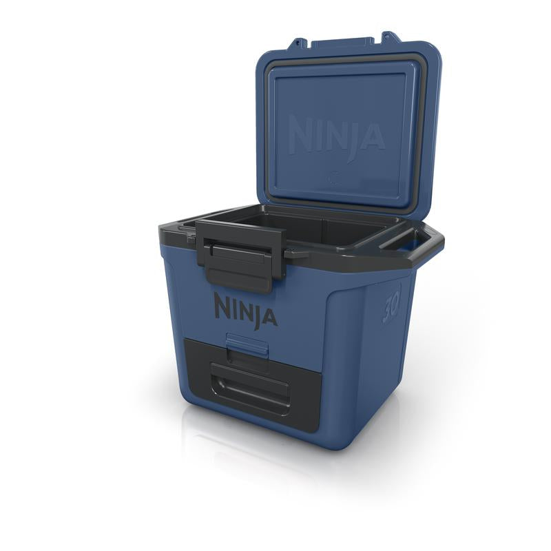 Ninja Frostvault Hard Cooler with Dry Zone FB131 - 30 Quart Capacity Heavy-Duty Construction Premium Ice Retention & Smart Packing for Outdoor Adventures