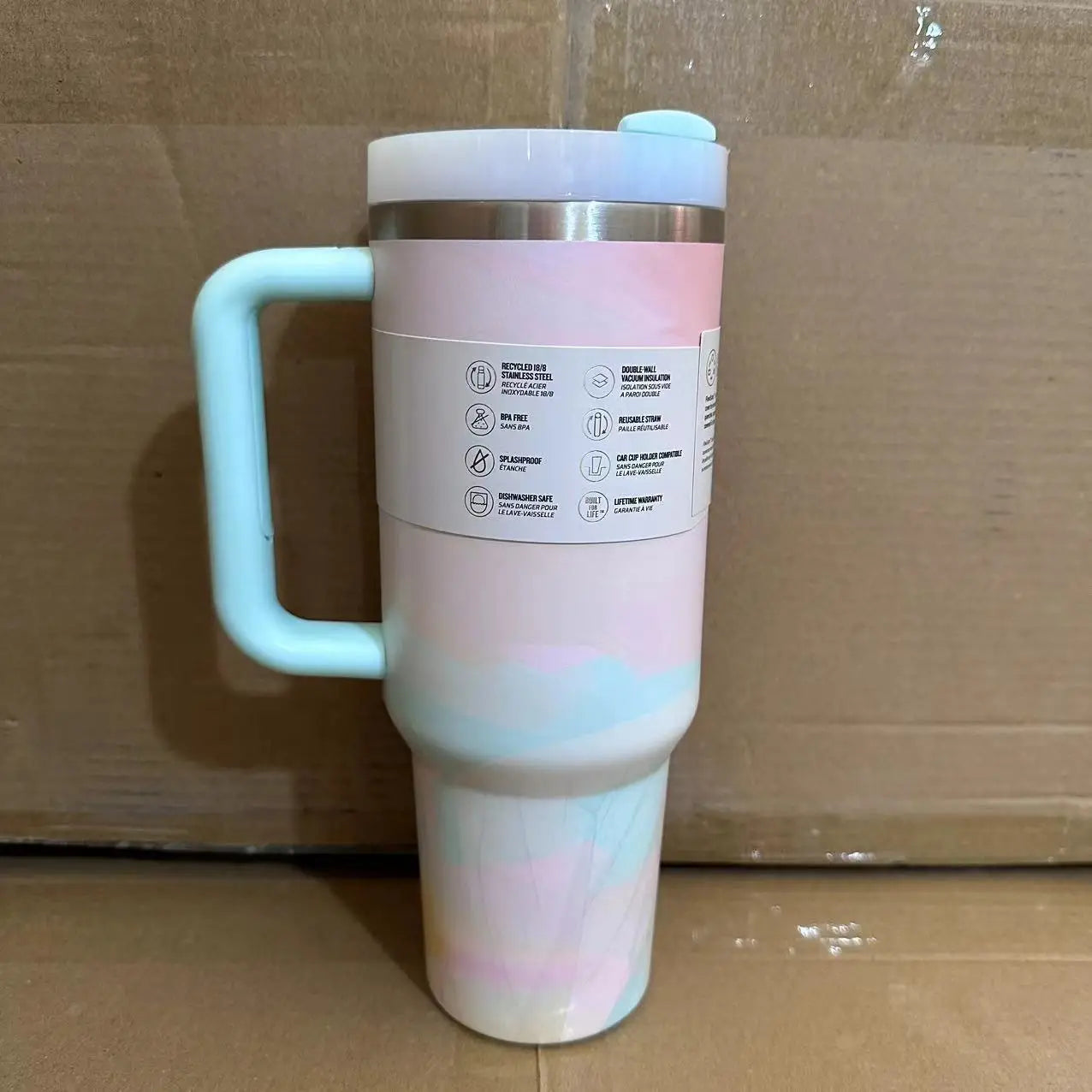 Large Capacity 40Oz with Lids Stainless Steel Thermo Bottle Car Water Cup Insulated Cold Drink Vacuum Cup Travel Thermal Mug