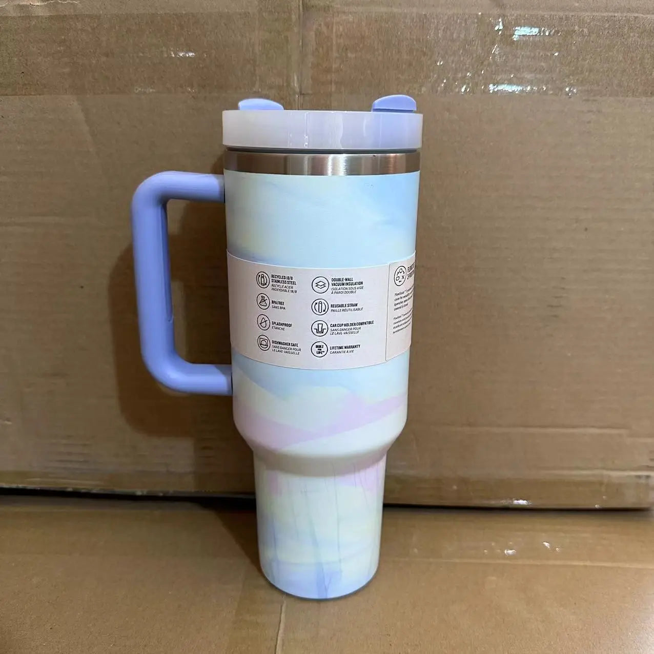 Large Capacity 40Oz with Lids Stainless Steel Thermo Bottle Car Water Cup Insulated Cold Drink Vacuum Cup Travel Thermal Mug
